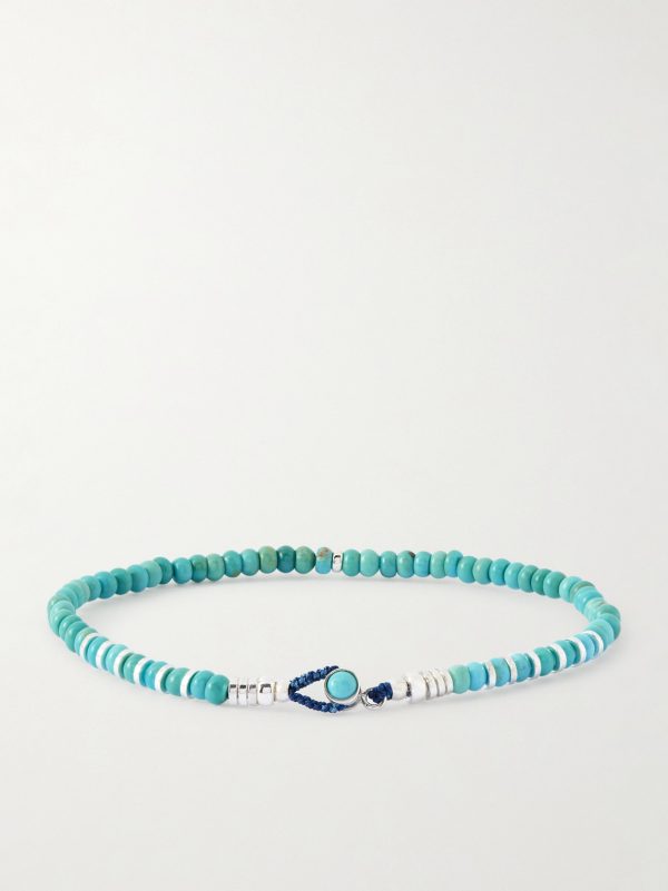 Circle4 Sterling Silver and Turquoise Beaded Bracelet - BK