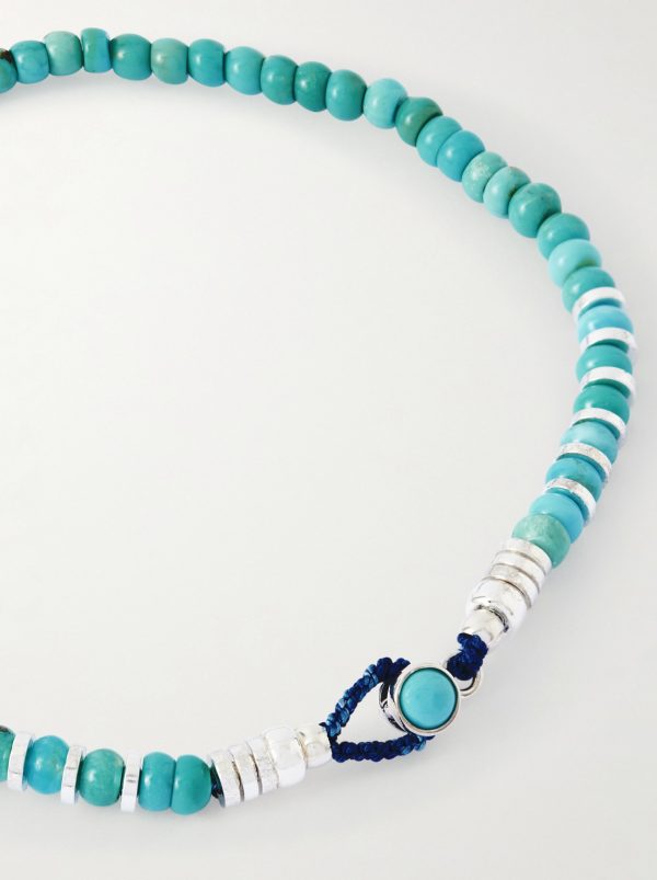 Circle4 Sterling Silver and Turquoise Beaded Bracelet - CU
