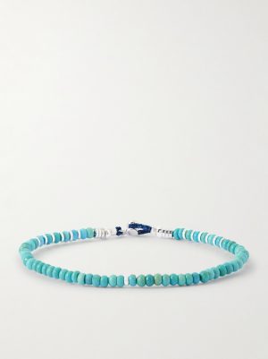 Circle4 Sterling Silver and Turquoise Beaded Bracelet Circle4 Sterling Silver and Turquoise Beaded Bracelet