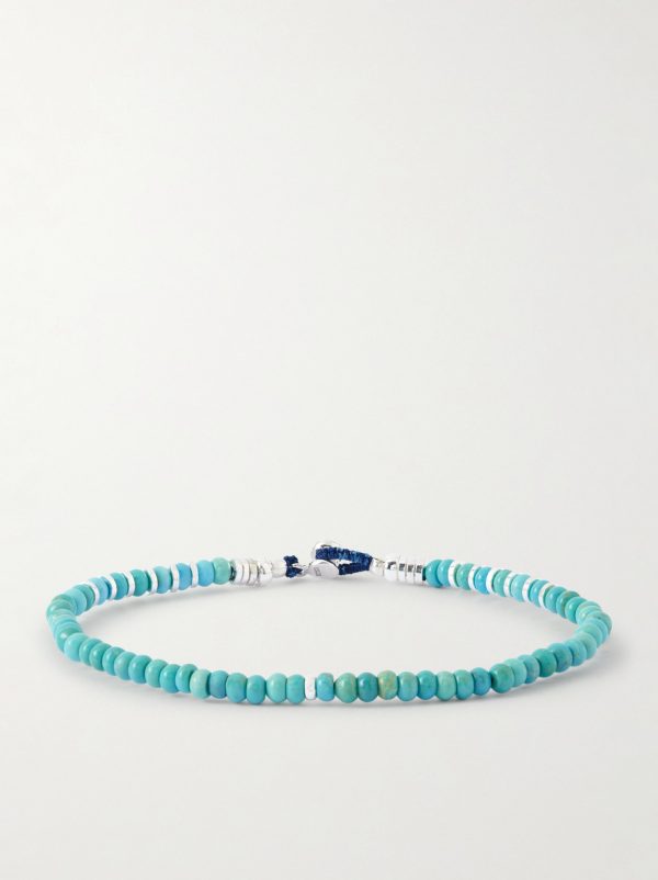 Circle4 Sterling Silver and Turquoise Beaded Bracelet