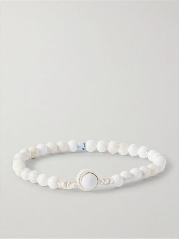 Circle 8 Sterling Silver and Magnesite Bracelet - BK
