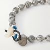 Sterling Silver, Jasper and Shell Beaded Bracelet - CU Sterling Silver, Jasper and Shell Beaded Bracelet - CU