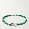 Sterling Silver Malachite Bracelet - BK Sterling Silver Malachite Bracelet - BK