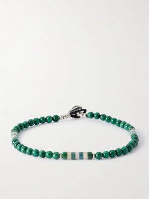 Sterling Silver Malachite Bracelet