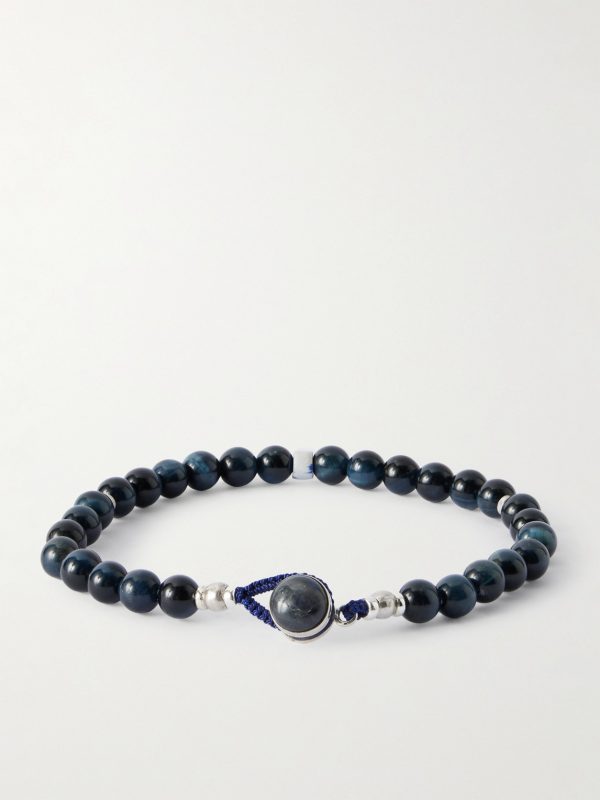 Circle 8 Sterling Silver, Labradorite and Tiger's Eye Bracelet - BK Circle 8 Sterling Silver, Labradorite and Tiger's Eye Bracelet - BK