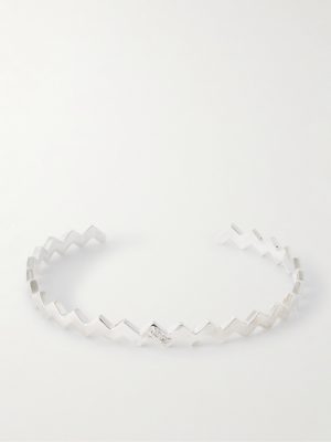 Sterling Silver Diamonds Bangle