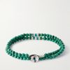 Sterling Silver Malachite Bracelet - BK Sterling Silver Malachite Bracelet - BK