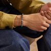 Sterling Silver, Chrysocolla and Shell Beaded Bracelet - OU