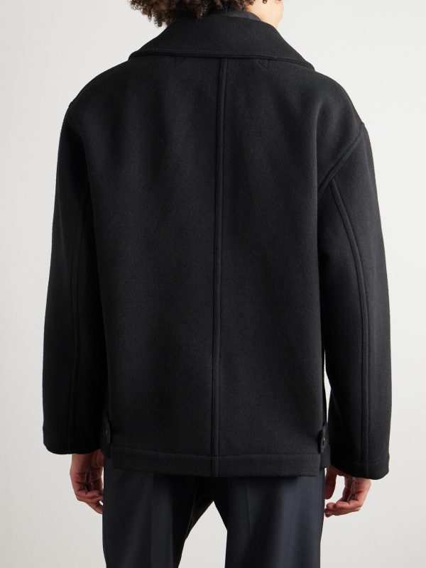 Brushed-Wool Peacoat - BK