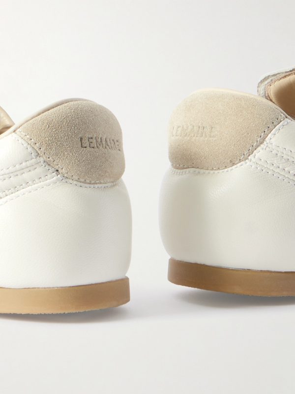 Suede-Trimmed Leather Sneakers - CU Suede-Trimmed Leather Sneakers - CU