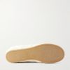 Suede-Trimmed Leather Sneakers - E1 Suede-Trimmed Leather Sneakers - E1