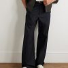 Suede-Trimmed Leather Sneakers - OU Suede-Trimmed Leather Sneakers - OU