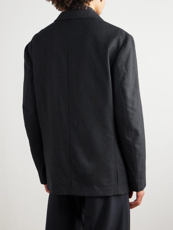 Cashmere-Blend Flannel Blazer - BK