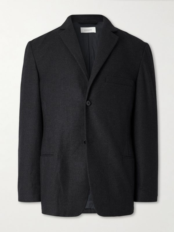 Cashmere-Blend Flannel Blazer
