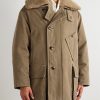 Plush-Trimmed Padded Cotton-Canvas Coat - FR