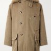 Plush-Trimmed Padded Cotton-Canvas Coat