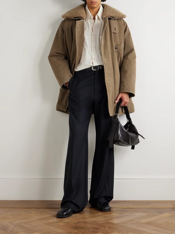 Plush-Trimmed Padded Cotton-Canvas Coat - OU