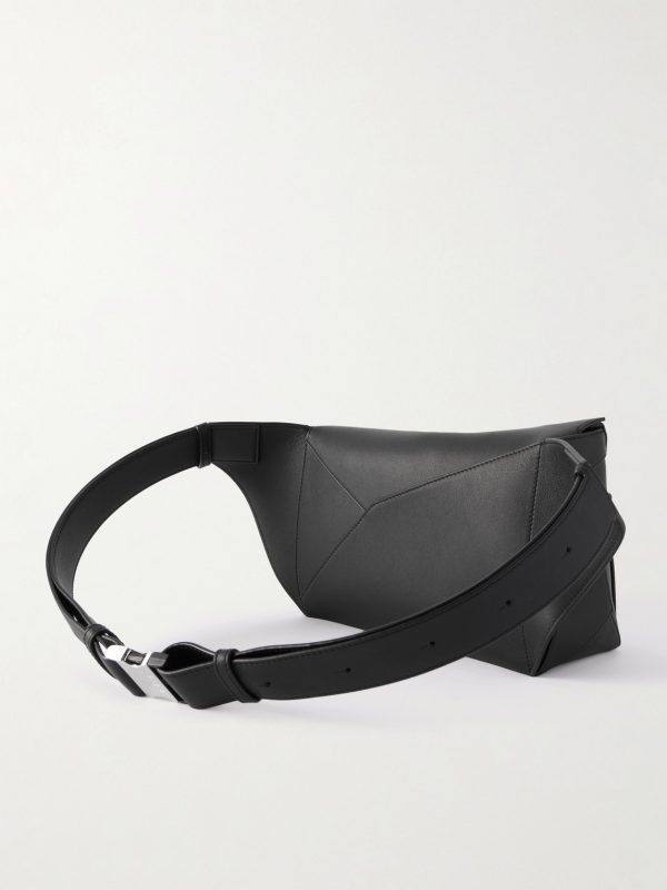 Puzzle Edge Small Leather Belt Bag - BK Puzzle Edge Small Leather Belt Bag - BK