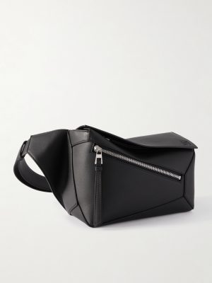 Puzzle Edge Small Leather Belt Bag