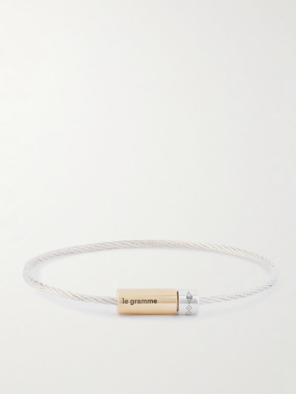 7G Sterling Silver and 18-Karat Gold Bracelet