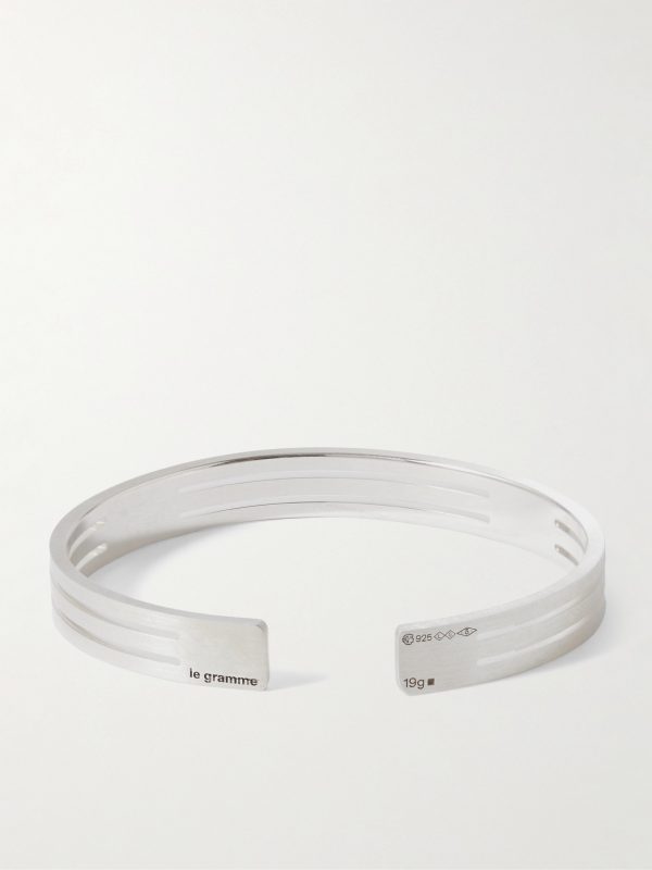 19g Punched Ribbon Recycled Sterling Silver Cuff - BK 19g Punched Ribbon Recycled Sterling Silver Cuff - BK
