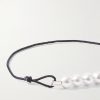 13g Beaded Sterling Silver and Cord Bracelet - CU 13g Beaded Sterling Silver and Cord Bracelet - CU