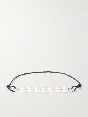 13g Beaded Sterling Silver and Cord Bracelet 13g Beaded Sterling Silver and Cord Bracelet
