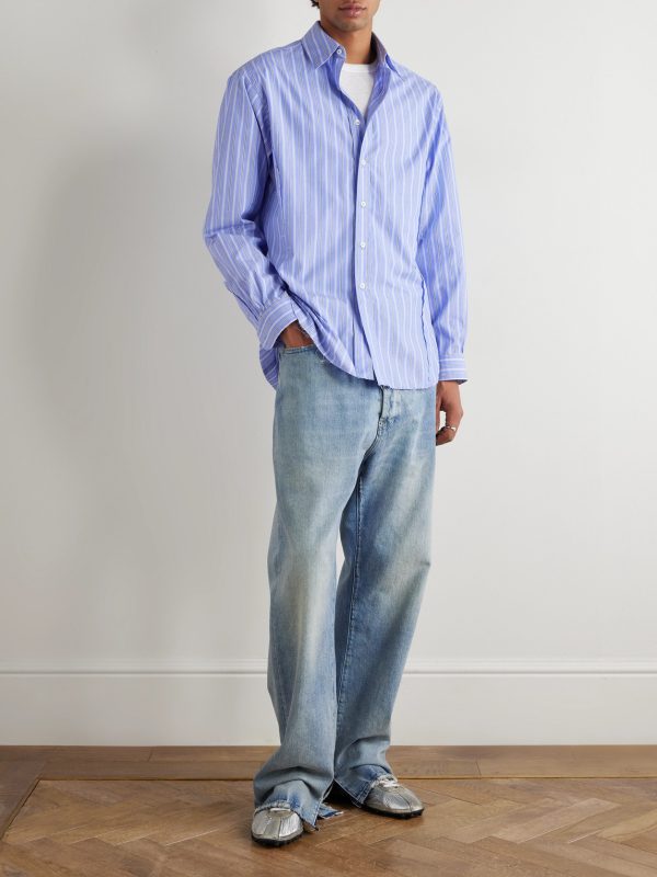 Striped Cotton Shirt - OU Striped Cotton Shirt - OU