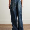 Wide-Leg Distressed Jeans - BK Wide-Leg Distressed Jeans - BK