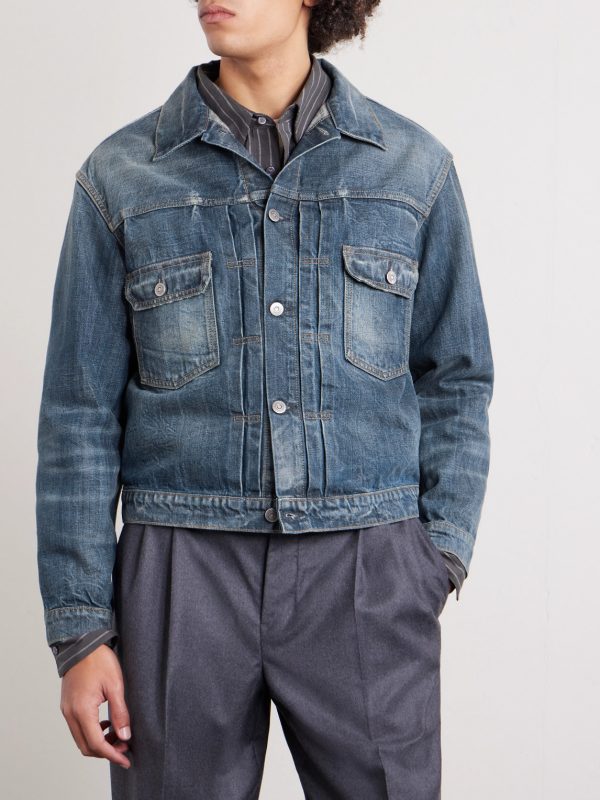 Cropped Denim Trucker Jacket - FR
