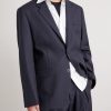 Pinstriped Wool Suit Jacket - FR