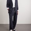 Pinstriped Wool Suit Jacket - OU