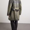 Double-Breasted Foiled Cotton Coat - BK Double-Breasted Foiled Cotton Coat - BK
