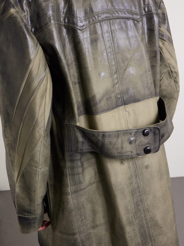 Double-Breasted Foiled Cotton Coat - CU Double-Breasted Foiled Cotton Coat - CU