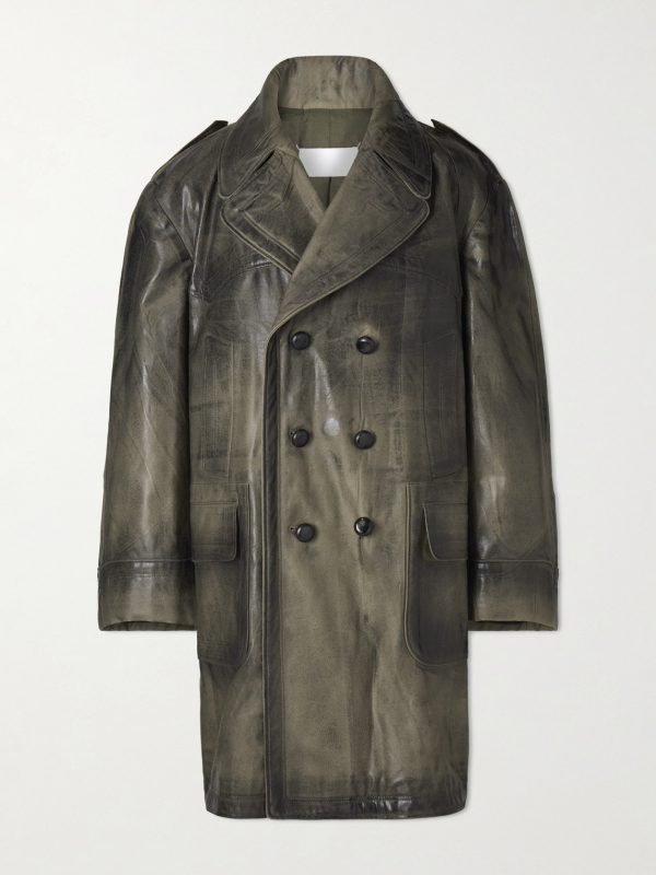 Double-Breasted Foiled Cotton Coat Double-Breasted Foiled Cotton Coat