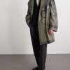 Double-Breasted Foiled Cotton Coat - OU Double-Breasted Foiled Cotton Coat - OU