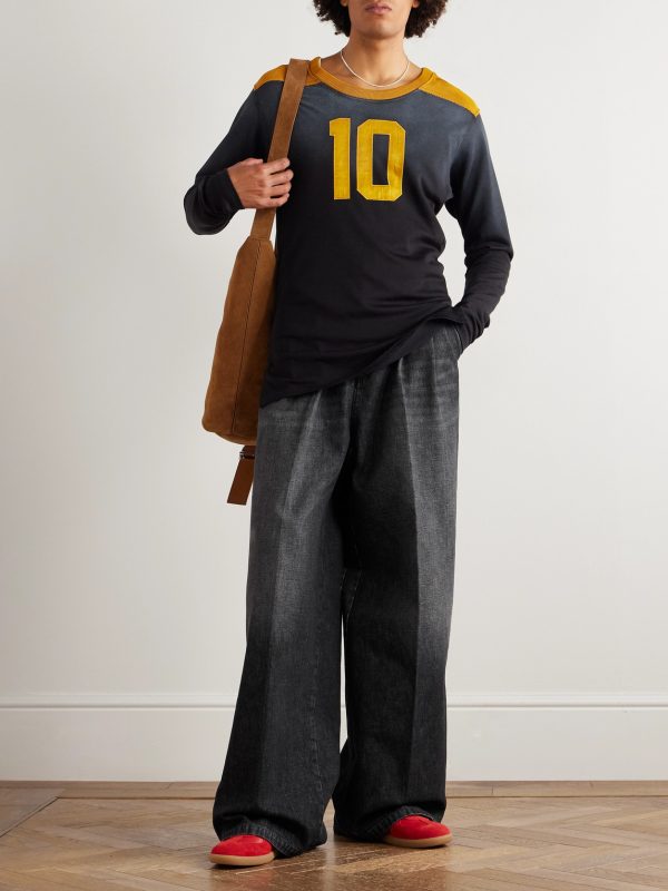 Pleated Wide-Leg Jeans - OU Pleated Wide-Leg Jeans - OU