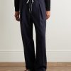 Straight-Leg Pinstriped Wool Trousers - FR Straight-Leg Pinstriped Wool Trousers - FR