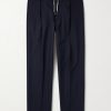 Straight-Leg Pinstriped Wool Trousers Straight-Leg Pinstriped Wool Trousers