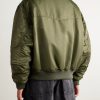 Oversized Corduroy-Trimmed Padded Nylon Bomber Jacket - BK Oversized Corduroy-Trimmed Padded Nylon Bomber Jacket - BK