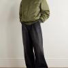 Oversized Corduroy-Trimmed Padded Nylon Bomber Jacket - OU Oversized Corduroy-Trimmed Padded Nylon Bomber Jacket - OU