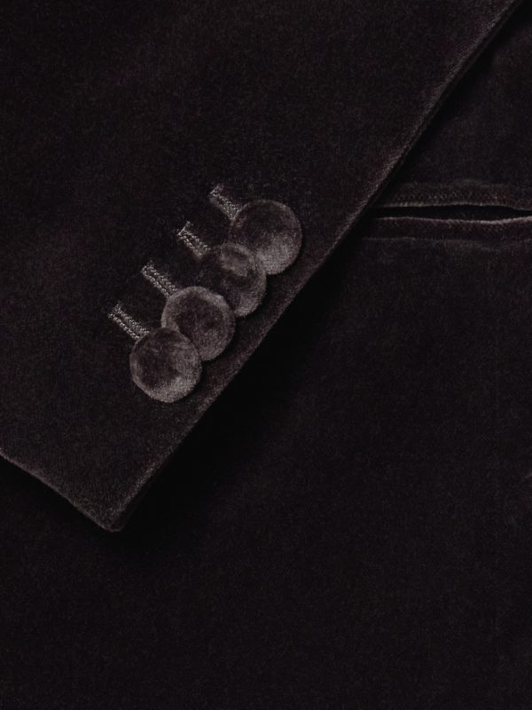 Double-Breasted Cotton-Velvet Tuxedo Jacket - CU