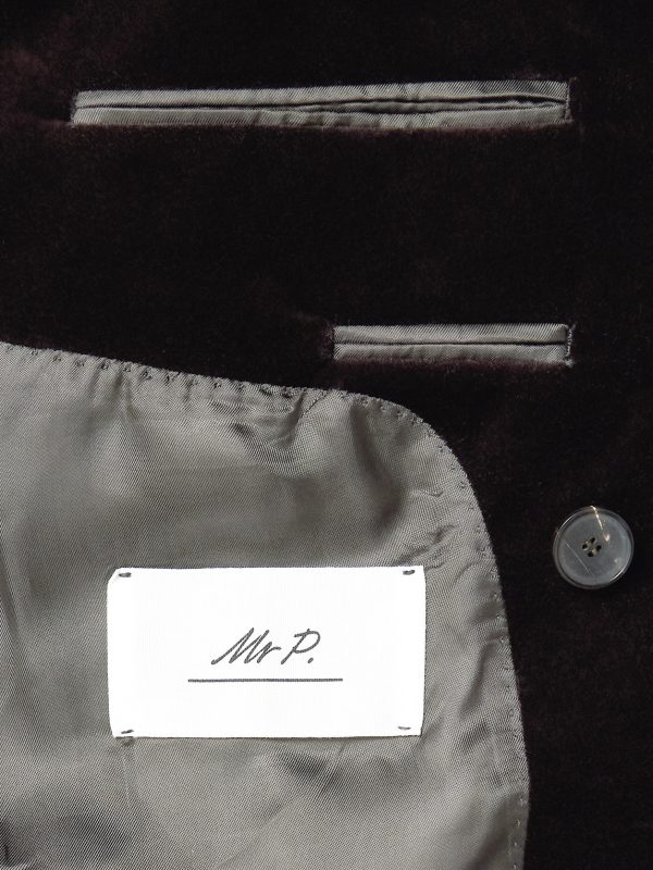 Double-Breasted Cotton-Velvet Tuxedo Jacket - E1