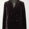Double-Breasted Cotton-Velvet Tuxedo Jacket