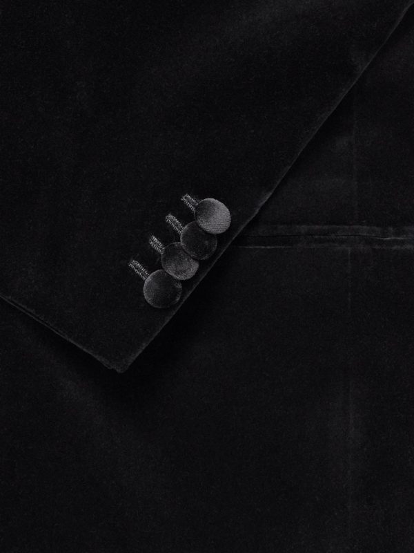 Double-Breasted Cotton-Velvet Tuxedo Jacket - CU Double-Breasted Cotton-Velvet Tuxedo Jacket - CU