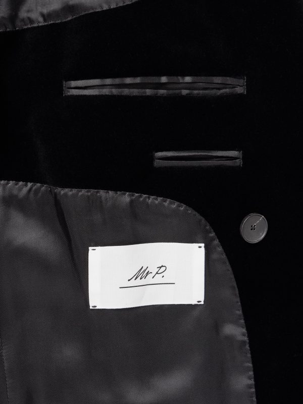 Double-Breasted Cotton-Velvet Tuxedo Jacket - E1 Double-Breasted Cotton-Velvet Tuxedo Jacket - E1