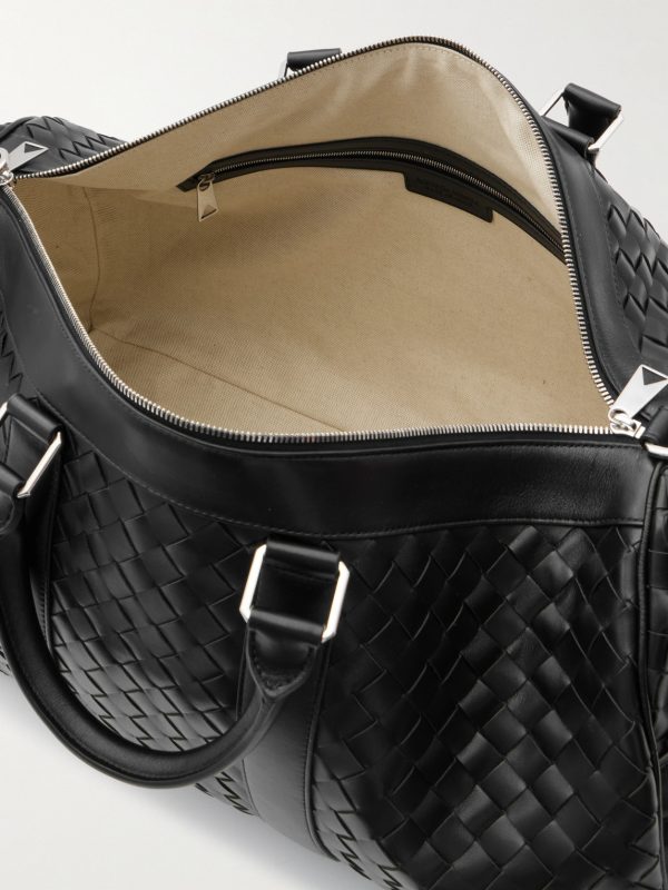 Intrecciato Leather Weekend Bag - E1 Intrecciato Leather Weekend Bag - E1