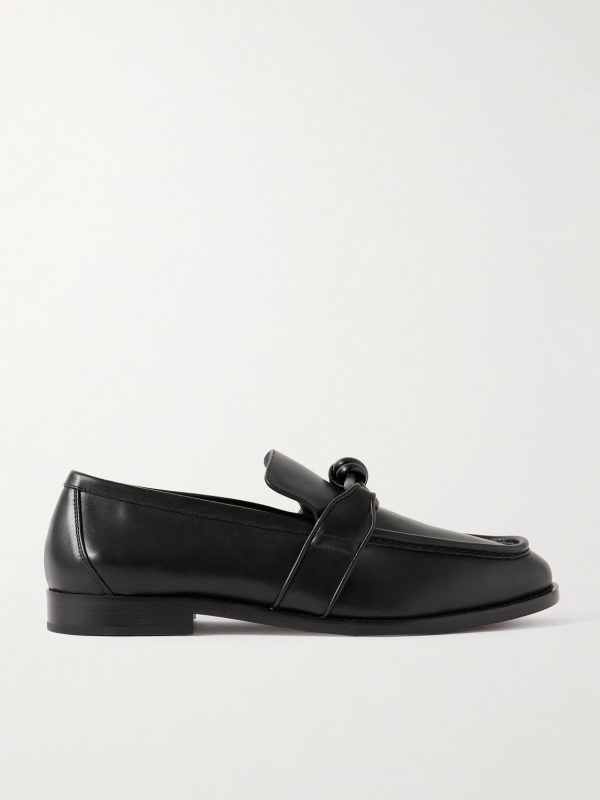 Astaire Knot-Detailed Leather Loafers Astaire Knot-Detailed Leather Loafers