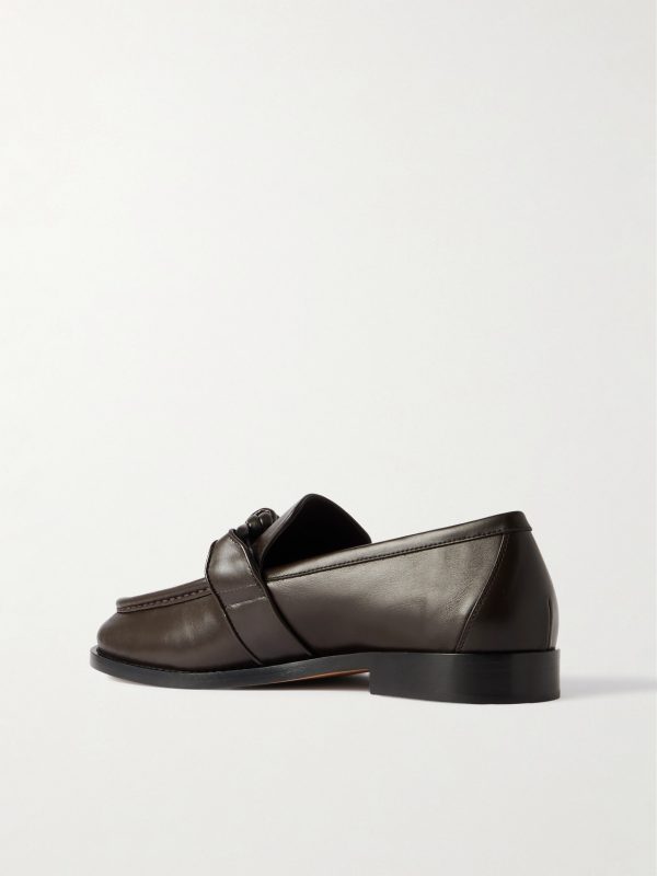 Astaire Knot-Detailed Leather Loafers - BK Astaire Knot-Detailed Leather Loafers - BK