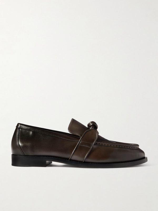 Astaire Knot-Detailed Leather Loafers Astaire Knot-Detailed Leather Loafers